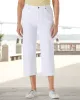 Appleseeds Women's Dreamflex Fringe-Hem Comfort-Waist Capri Jeans - White - 6P - Petite sold by Buff