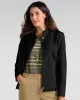 Appleseeds Women's Dennisport Zip-Front Jacket - Black - PM - Petite sold by Buff