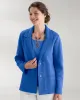 Appleseeds Women's Bayside Cotton Sweater Blazer - Blue - M - Misses sold by Buff