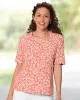 Appleseeds Women's Prima™ Cotton Beachcomber Scallop Tee - Orange - PM - Petite sold by Buff