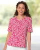 Appleseeds Women's Prima™ Cotton Beachcomber Scallop Tee - Orange - PM - Petite sold by Buff