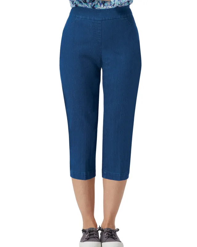 Appleseeds Women's SlimSation® Capris - Denim - 6 - Misses sold by Buff