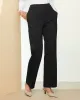Appleseeds Women's Slimtacular® Ponte Wide-Leg Pants - Black - PL - Petite Short sold by Buff