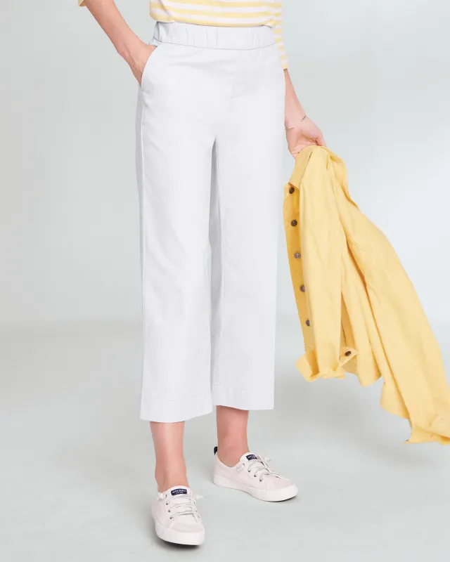 Appleseeds Women's Dennisport Relaxed Pull-On Cropped Chinos - White - 6 - Misses sold by Buff
