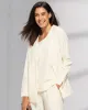 Appleseeds Women's Norm Thompson™ Travel Knit Cardigan - White - M - Misses sold by Buff