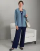 Appleseeds Women's Norm Thompson™ Travel Knit Cardigan - White - M - Misses sold by Buff