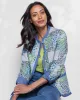 Appleseeds Women's Zen Garden Reversible Quilted Jacket - Blue - PS - Petite sold by Buff