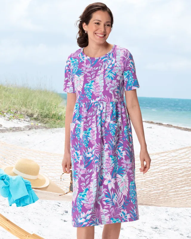 Appleseeds Women's Boardwalk Knit Print Weekend Dress - Multi - 3X - Womens Plus sold by Buff