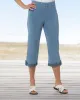 Appleseeds Women's Classic Knit Denim Capri - Denim - PM - Petite sold by Buff