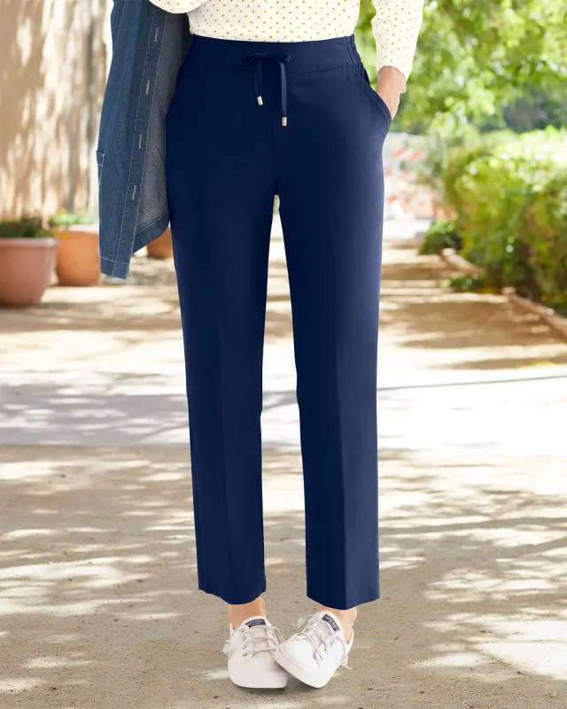 Appleseeds Women's Dennisport Easy-Fit Ankle Chinos - Blue - 10 - Misses sold by Buff