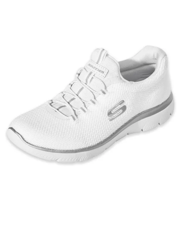 Appleseeds Women's Women's Skechers® Summits Mesh Bungees Slip-Ons - White - 10 - Medium sold by Buff