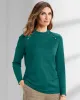 Appleseeds Women's Madison Button-Trim Mockneck - Green - 1X - Womens Plus sold by Buff