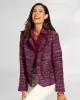 Appleseeds Women's Fringed Tweed Jacket - Purple - 14 - Misses sold by Buff