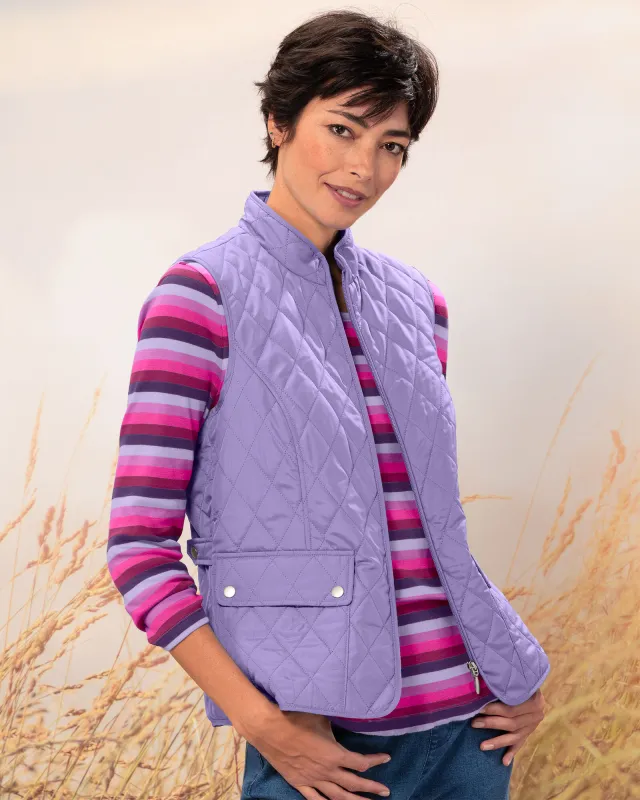 Appleseeds Women's Berkshire Solid Quilted Vest - Purple - 1X - Womens Plus sold by Buff