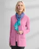Appleseeds Women's Madison Crochet-Trim Cardigan - Pink - M - Misses sold by Buff