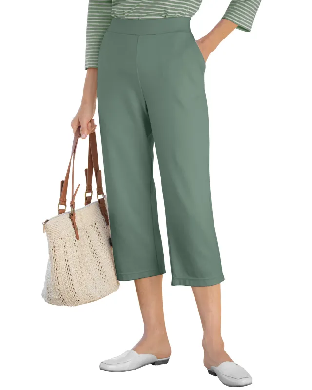 Appleseeds Women's Everyday Knit Capris - Green - 2X - Womens Plus sold by Buff