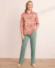 Appleseeds Women's Painted Palms & Stripes Shirt - Pink - 10 - Misses sold by Buff