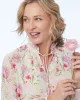 Appleseeds Women's Feminine Floral Ruffle-Neck Popover - Multi - L - Misses sold by Buff