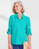Appleseeds Women's Linen-Blend Shirt - Multi - XL - Misses sold by Buff