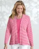 Appleseeds Women's Coastal Cotton Striped Cardigan  - Multi - PL - Petite sold by Buff