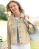 Appleseeds Women's DreamFlex Colored Jean Jacket - Tan - S - Misses sold by Buff
