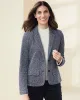 Appleseeds Women's Herringbone Knit Jacket - Multi - 4P - Petite sold by Buff