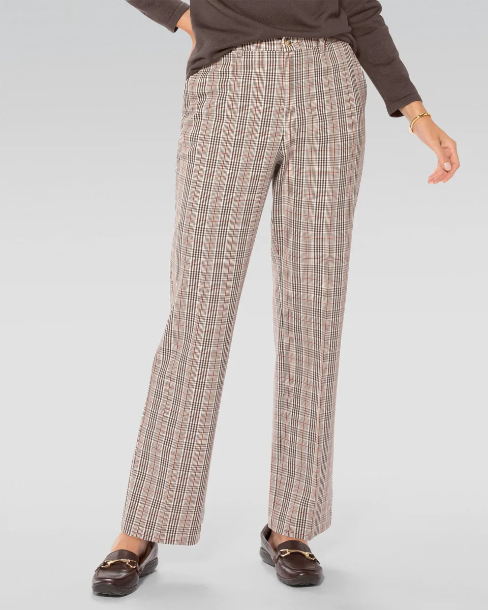 Appleseeds Women's Washable Gabardine Mini Plaid Pants - Multi - 12P - Petite sold by Buff