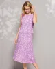 Appleseeds Women's Etched-Floral Crinkle 2-Piece Dress - Purple - 12P - Petite sold by Buff