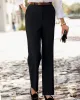 Appleseeds Women's Washable Gabardine Fly-Front Pants - Black - 4PS - Petite Short sold by Buff