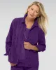 Appleseeds Women's Cotton Embroidered Eyelet Shirt - Purple - 8 - Misses sold by Buff