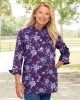 Appleseeds Women's Canterbury Floral Popover Tunic - Purple - PL - Petite sold by Buff