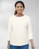 Appleseeds Women's Ottoman-Rib Pullover - Ivory - PXL - Petite sold by Buff