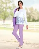 Appleseeds Women's Meadow Flower Border-Print Sweater - Multi - PM - Petite sold by Buff