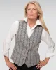 Appleseeds Women's Washable Gabardine Mini Plaid Vest - Multi - S - Misses sold by Buff