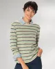 Appleseeds Women's Textured-Stripe Weekend Sweater - Multi - M - Misses sold by Buff