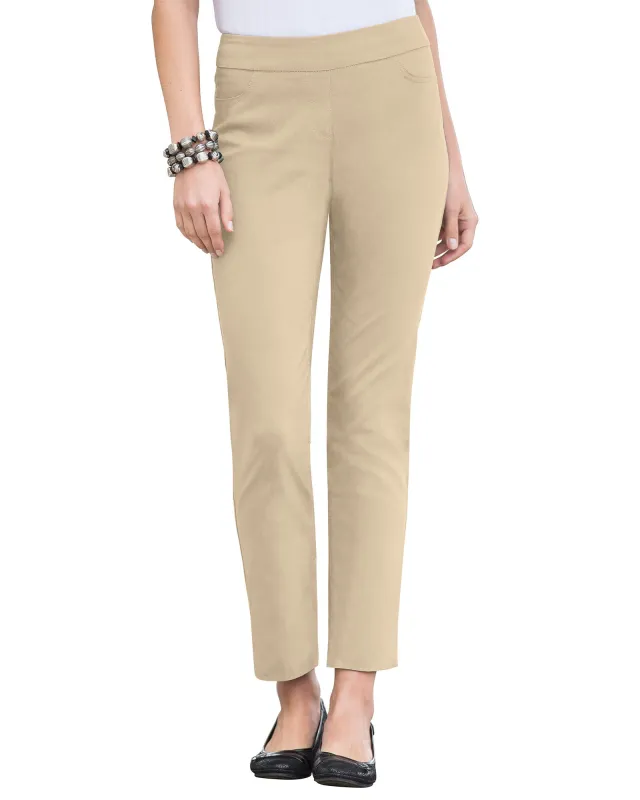 Appleseeds Women's SlimSation® Ankle Pants - Tan - 16 - Misses sold by Buff