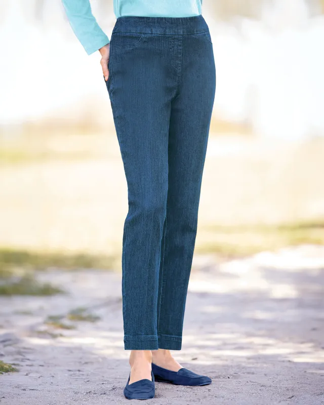Appleseeds Women's SlimSation® Ankle Pants - Denim - 8P - Petite sold by Buff