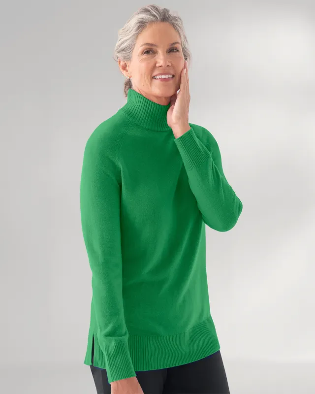 Appleseeds Women's Spindrift Mock Neck Long Sleeve Sweater - Green - 3X - Womens Plus sold by Buff