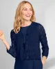 Appleseeds Women's Mixed-Stitch Cardigan Shrug  - Blue - 3X - Womens Plus sold by Buff