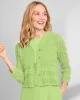 Appleseeds Women's Mixed-Stitch Cardigan Shrug  - Blue - 3X - Womens Plus sold by Buff