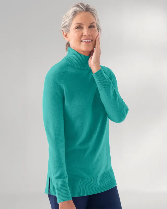 Appleseeds Women's Spindrift Mock Neck Long Sleeve Sweater - Green - 2X - Womens Plus sold by Buff
