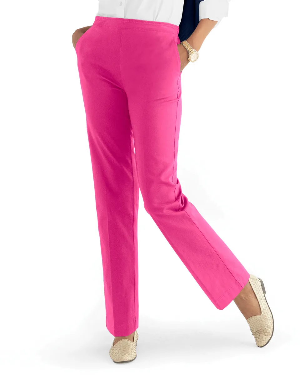 Appleseeds Women's Dennisport Easy Pull-On Chinos - Pink - 12P - Petite sold by Buff