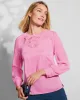 Appleseeds Women's Silky Cutwork Blouse - Ivory - XL - Misses sold by Buff