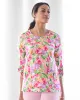 Appleseeds Women's All Abloom Button-Pocket Popover Tunic - Multi - XL - Misses sold by Buff