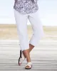 Appleseeds Women's Captiva Side-Tab Capris - White - PXL - Petite sold by Buff