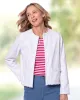 Appleseeds Women's DreamFlex Color Braid-Trim Jacket - Purple - PM - Petite sold by Buff