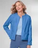 Appleseeds Women's DreamFlex Color Braid-Trim Jacket - Purple - PM - Petite sold by Buff
