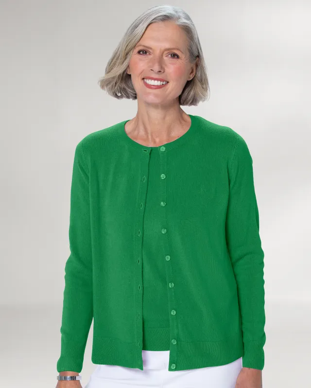Appleseeds Women's Spindrift™ Cardigan - Green - PS - Petite sold by Buff