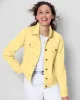 Appleseeds Women's DreamFlex Colored Jean Jacket - Yellow - S - Misses sold by Buff