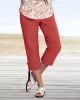 Appleseeds Women's Captiva Side-Tab Capris - Brown - L - Misses sold by Buff